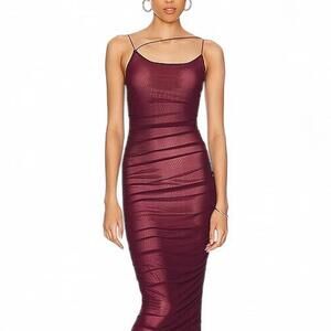 Superdown Revolve Shelley Maxi Dress in wine red